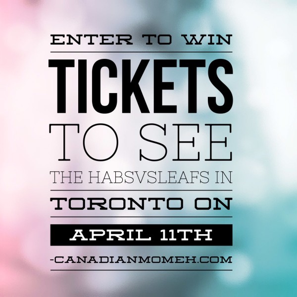 #Win tickets to the #HabsvsLeafs game in #Toronto April 11th