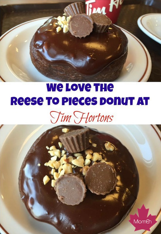 We Love the New Reese to Pieces Donut from @TimHortons now available in store. #Timfluencer