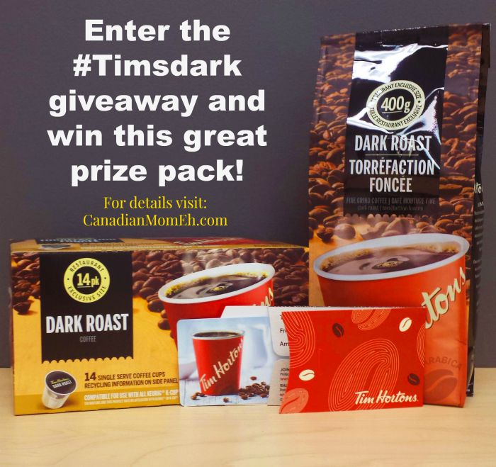Get into the Dark with @TimHortons Dark Roast Coffee #TimsDark #Giveaway Ends 26/09