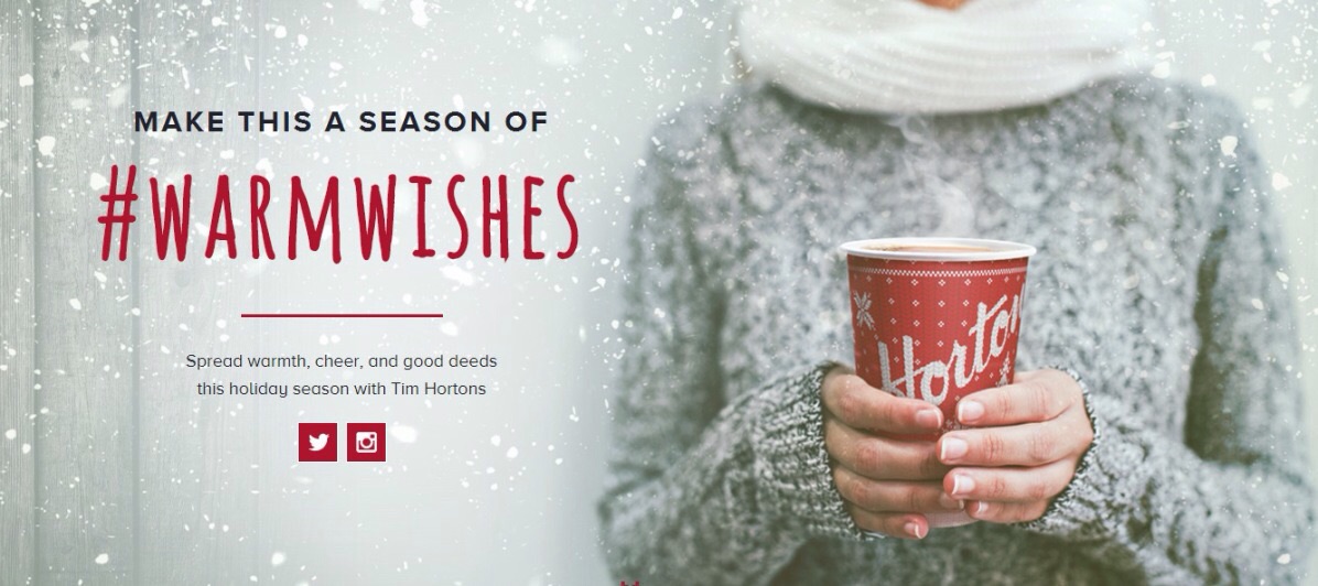 warm wishes, tim hortons, charity, canadian
