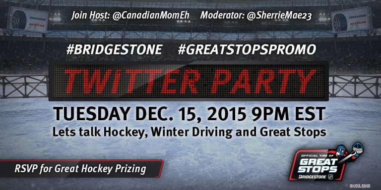 Hockey lovers this is one chat you will NOT want to miss #Bridgestone #GreatStopsPromo