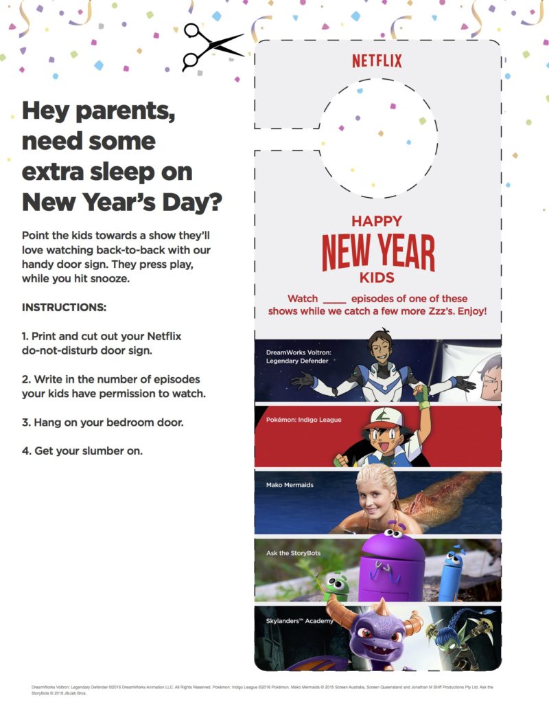 netflix, netflix stream team, new year's eve, what to do with kids on new year's eve, new year's day, parenting