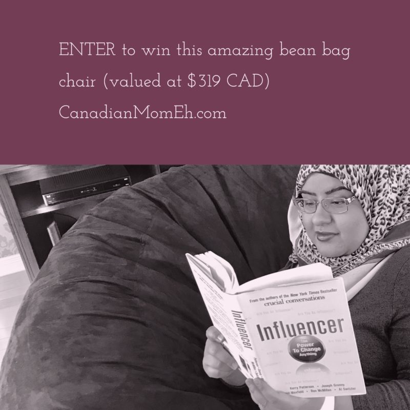 sumo lounge, bean bean chair, best bean bag chair, giveaway, canwin, canadianmomeh, top canadian blogger